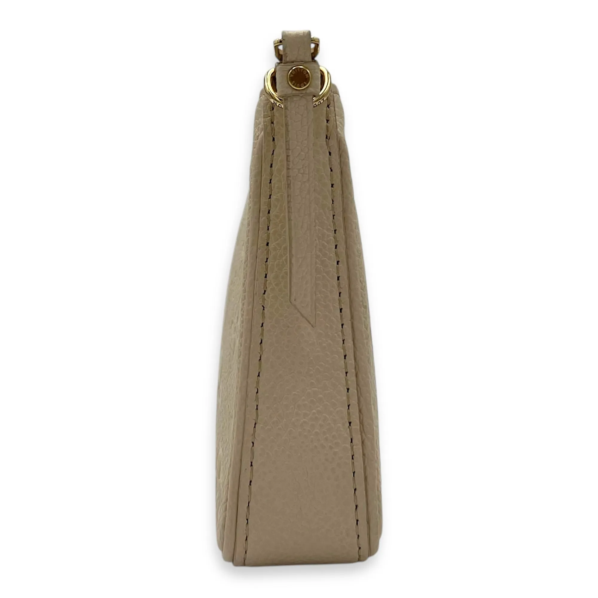 Easy Pouch on Strap Crossbody Bag Beige in Monogram Empreinte Leather, Gold hardware
