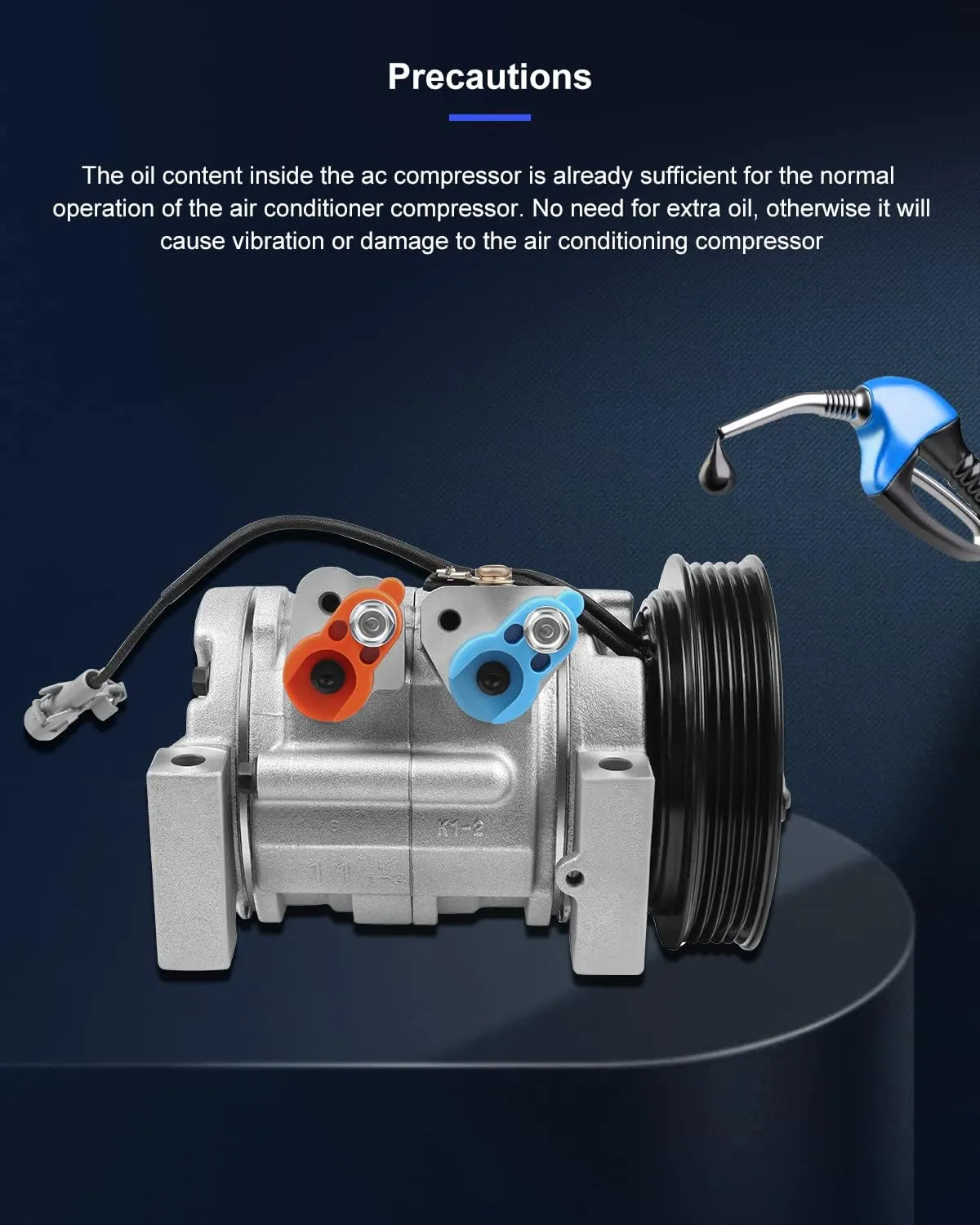 ECCPP AC Compressor 1999-2003 Fit for Chevrolet Tracker for Suzuki Vitara 2.0L Air Conditioning Compressor
