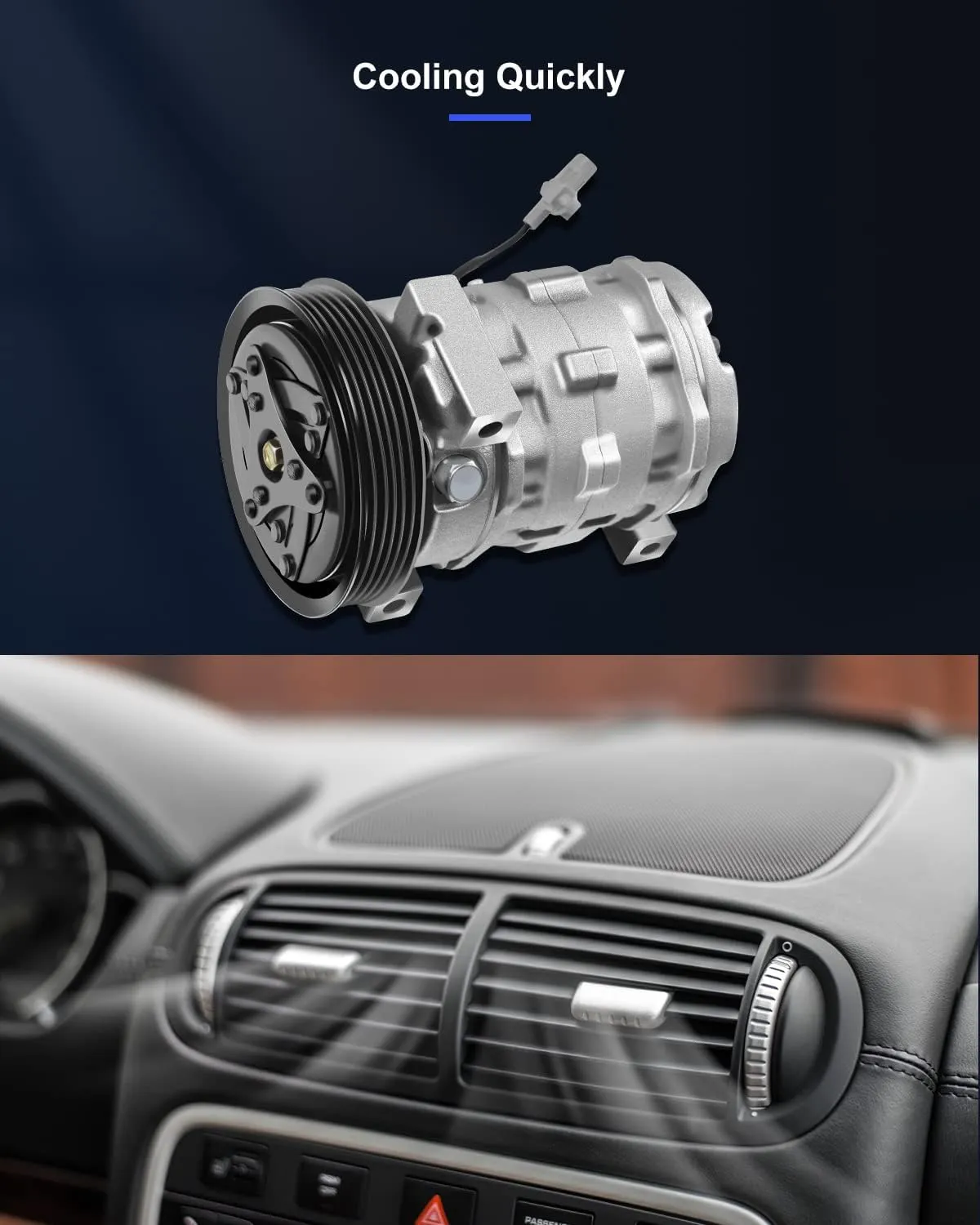 ECCPP AC Compressor 1999-2003 Fit for Chevrolet Tracker for Suzuki Vitara 2.0L Air Conditioning Compressor
