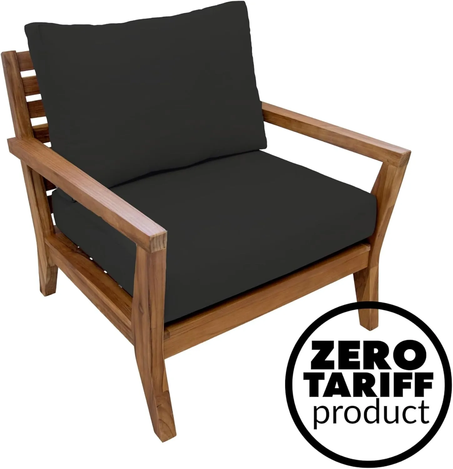Eddie Bauer Cushion, 26" X 26" X 5", Canvas Black