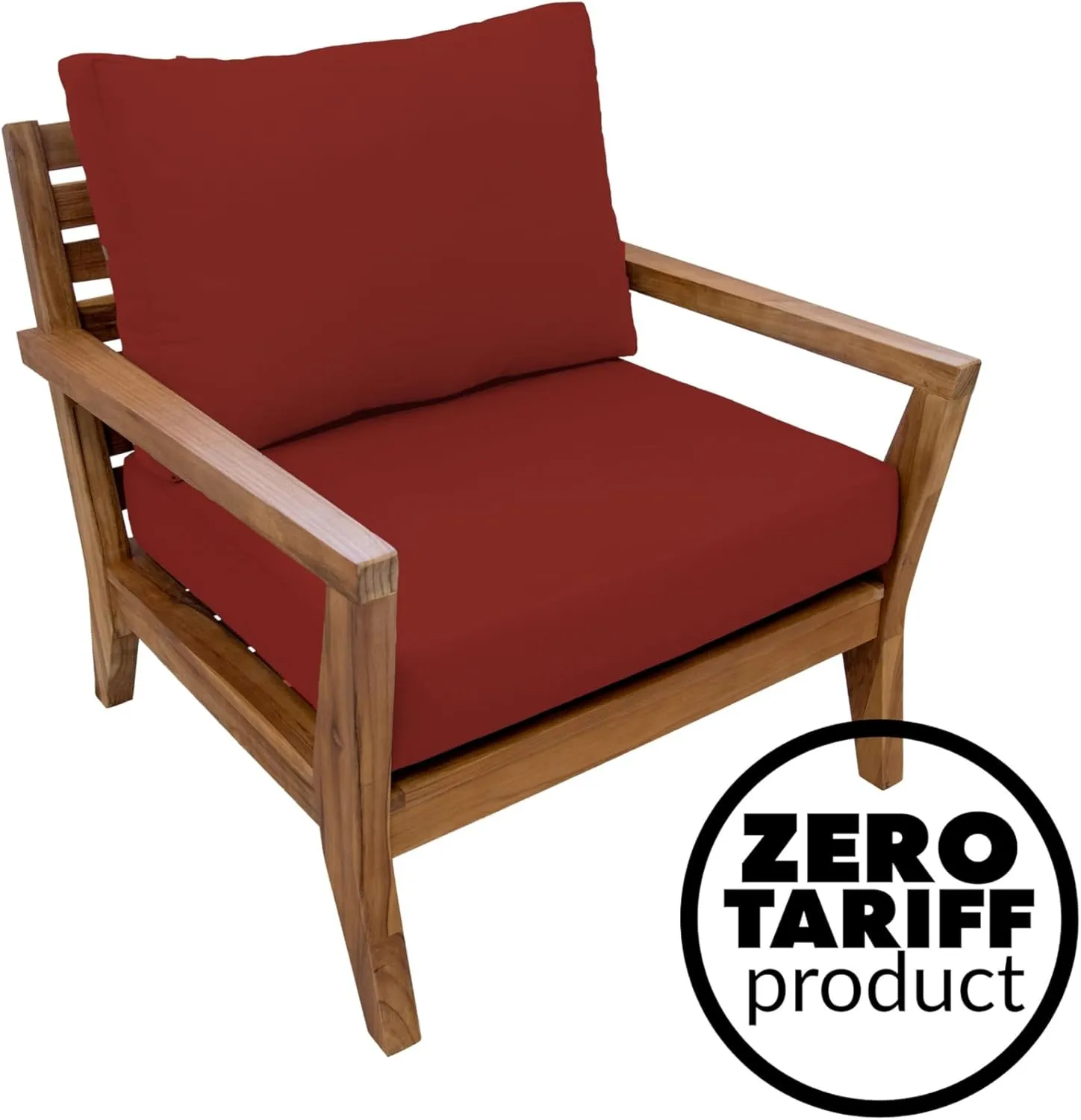 Eddie Bauer Cushion, 26" X 30" X 5", Canvas Jockey Red