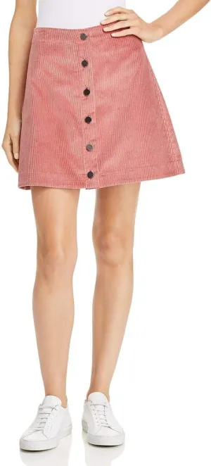 Elizabeth and James Womens Prewitt Corduroy Skirt, Pink, 6