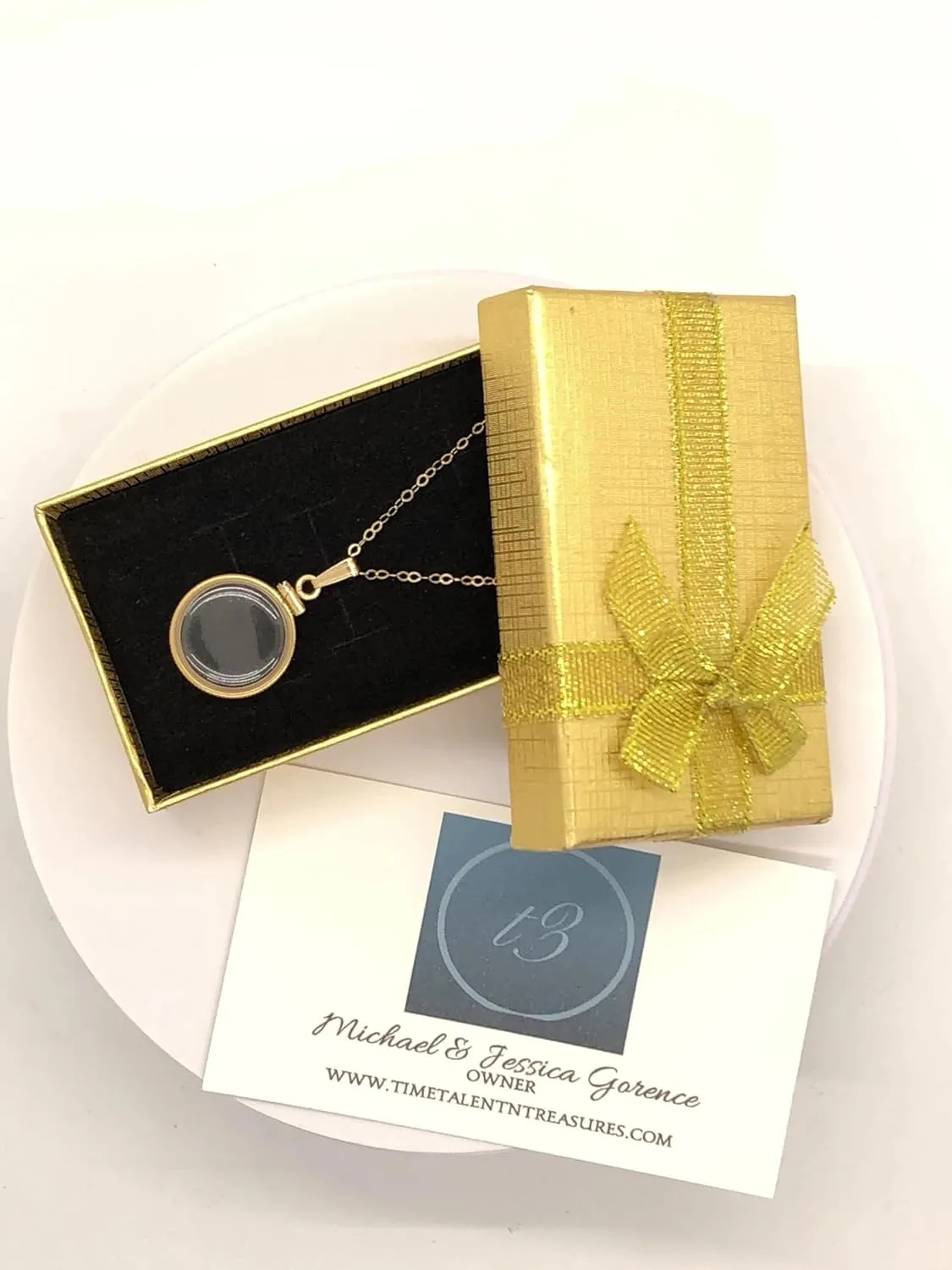 Empty Customizable 18mm Handmade 14k Gold Filled Shaker Locket, dime sized Necklace w/Free Screwdriver Waiting For Your Little Treasures (Locket only with Bail)