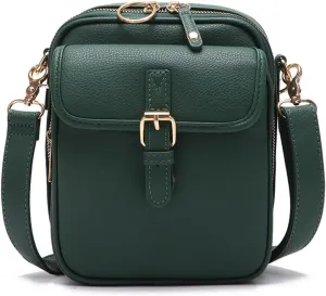 ENOPINK Cross Body Bag for Woman PU Leather Shoulder Bag Crossbody Purse with Card Slots