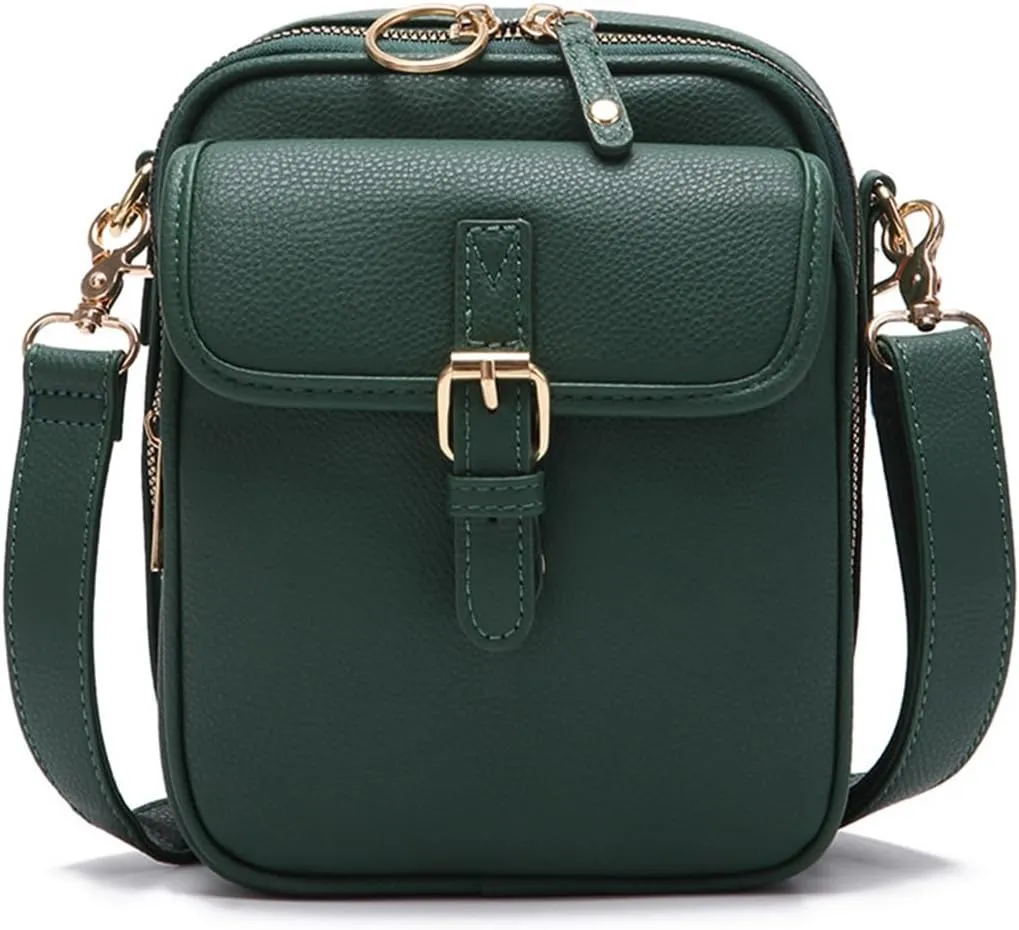 ENOPINK Cross Body Bag for Woman PU Leather Shoulder Bag Crossbody Purse with Card Slots