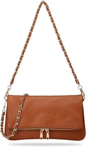 Entchin Small Evening Bag for Women,Foldover Clutch Purse Detachable 2 Straps Crossbody Shoulder Bag for Daily,Prom,Evening