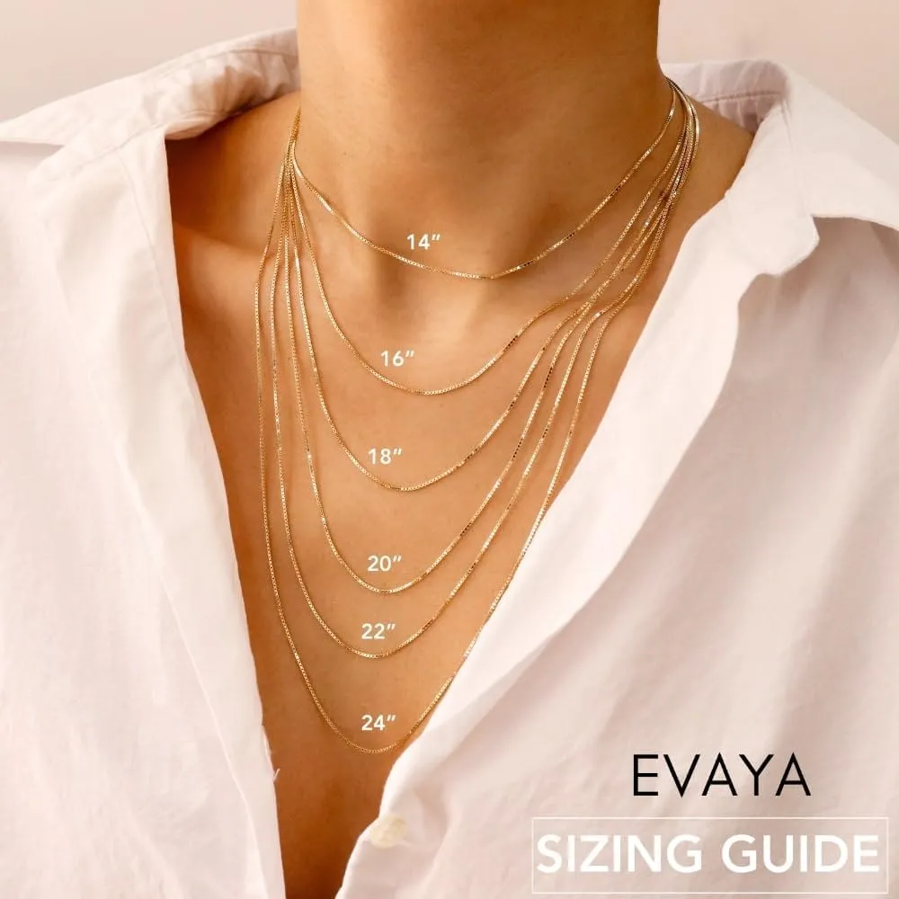 EVAYA 14K Gold Singapore Chain Necklace for Women & Men (1-1.5mm Width, 14-24" Length) - Cadenas de Oro Puro de 14K