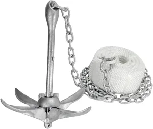 Extreme Max 3006.6705 BoatTector Complete Grapnel Anchor Kit for Small Boats, Jon Boats, Flat Bottoms, Inflatable Boats, etc. - 5.5 lbs.