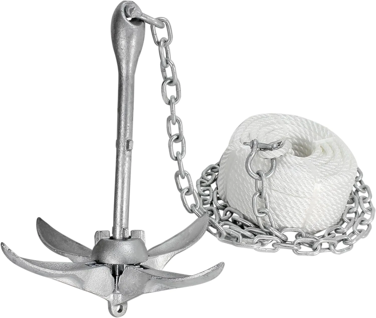 Extreme Max 3006.6705 BoatTector Complete Grapnel Anchor Kit for Small Boats, Jon Boats, Flat Bottoms, Inflatable Boats, etc. - 5.5 lbs.