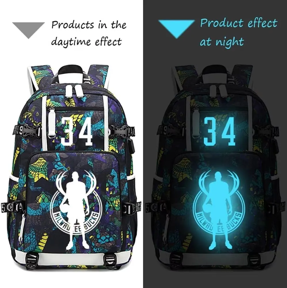 FANwenfeng Basketball Player GA34 Luminous Backpack Travel Backpack Fans Bag (Style 3)