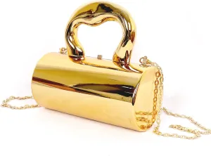 Fashion acrylic handbag, acrylic Y2K purse;black/silver/gold clutch purse for women