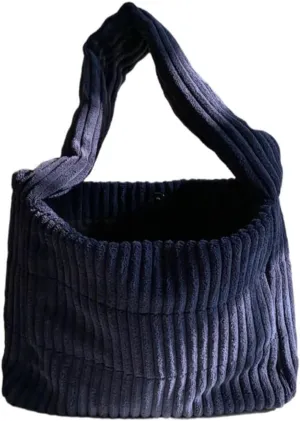 Fashionable Corduroy Handbag for Professionals and Trendsetters Multipurpose Solid Color Large Capacity Shoulder Bag