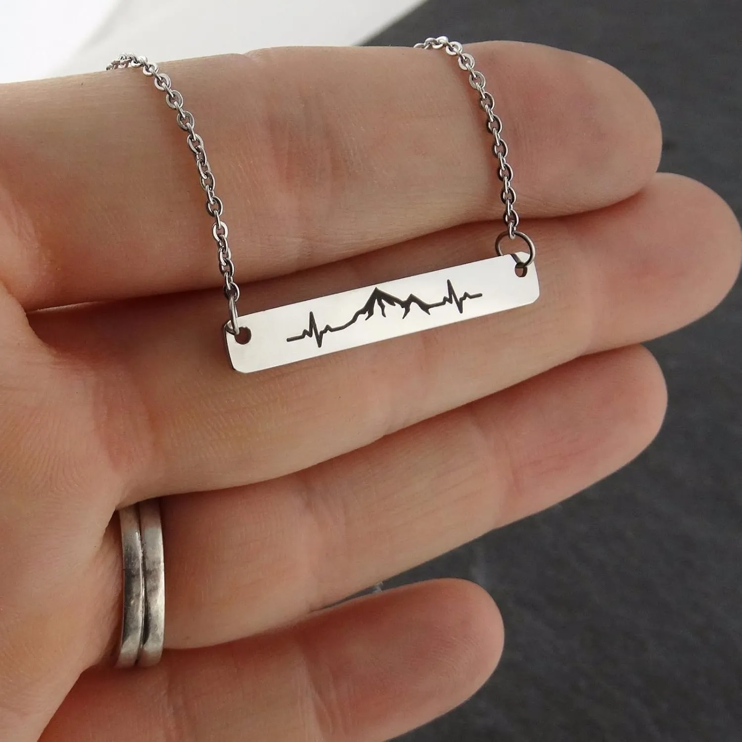 FashionJunkie4Life Mountain Pendant Necklaces for Men and Women