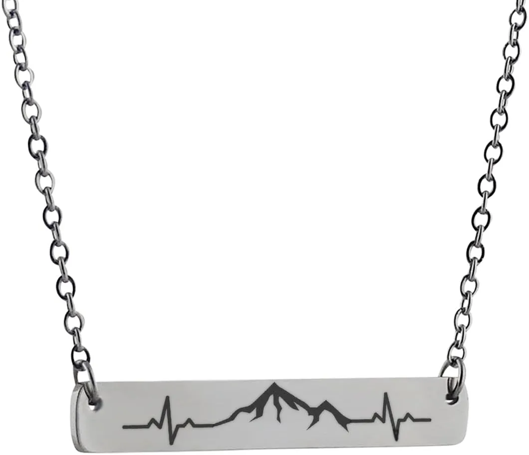 FashionJunkie4Life Mountain Pendant Necklaces for Men and Women