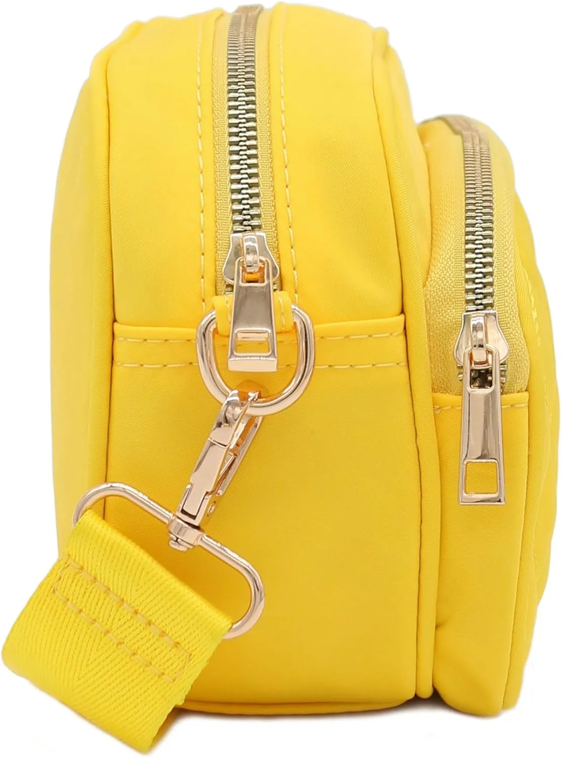 FashionPuzzle Quilted Nylon Crossbody Bag with Wide Strap