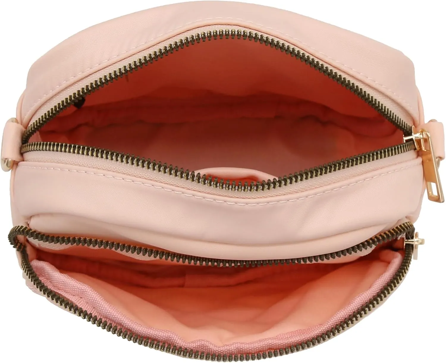 FashionPuzzle Quilted Nylon Crossbody Bag with Wide Strap