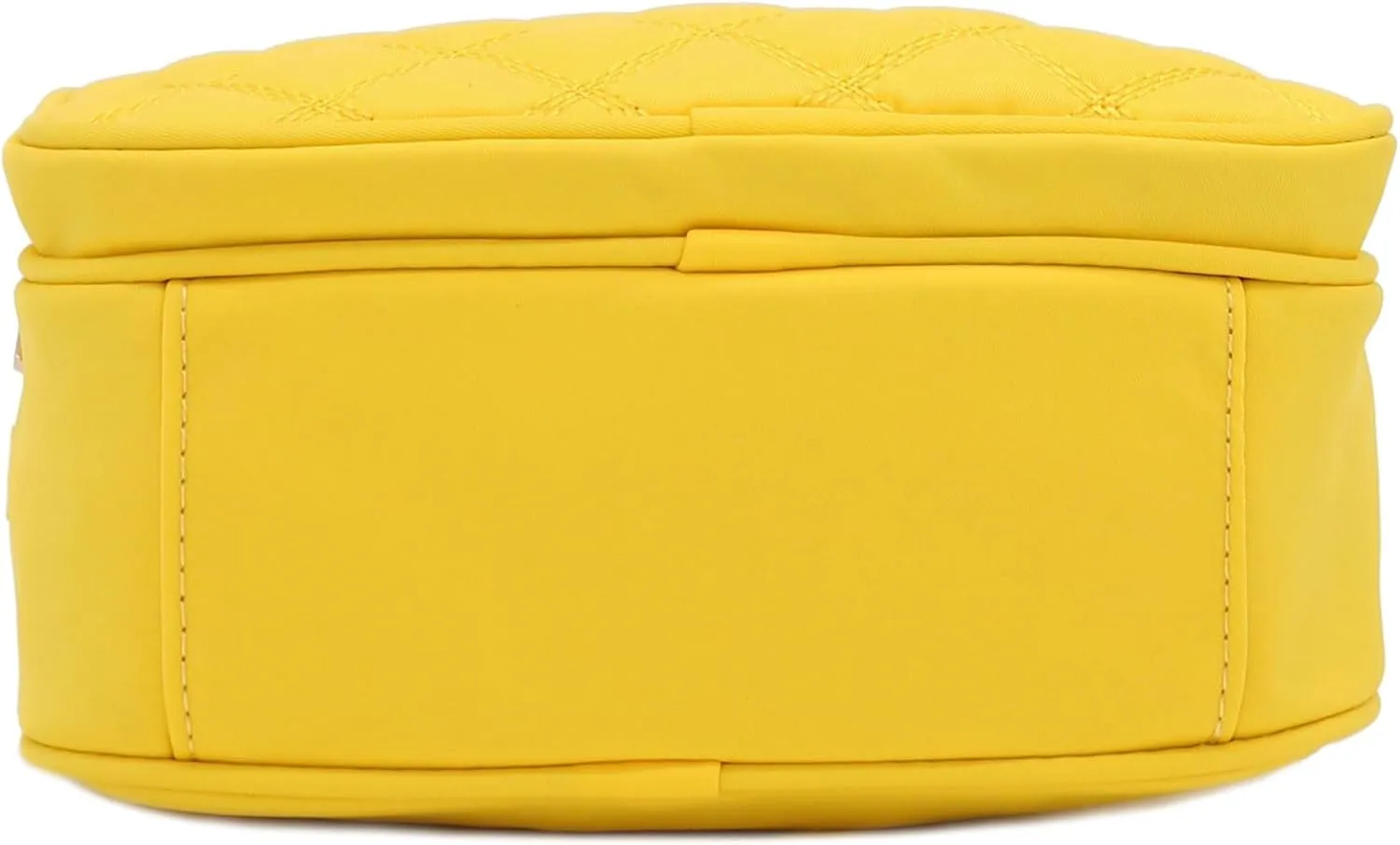 FashionPuzzle Quilted Nylon Crossbody Bag with Wide Strap