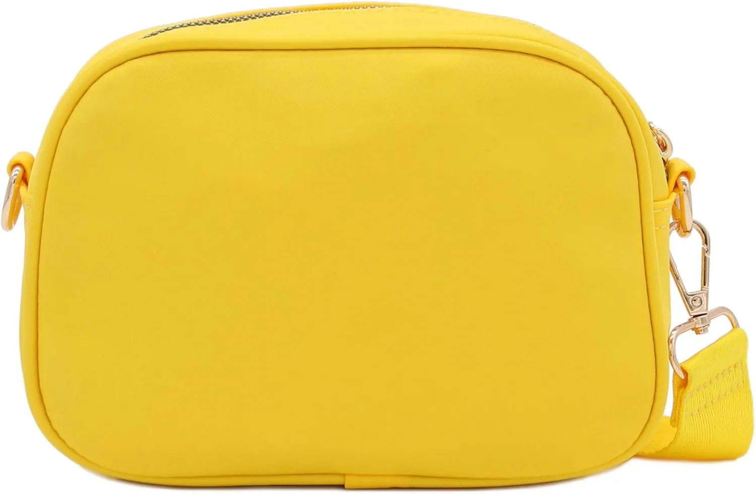FashionPuzzle Quilted Nylon Crossbody Bag with Wide Strap