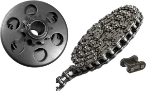 FDJ Centrifugal Clutch 10 Tooth with #40 Roller Chain 10 Feet Go Kart Chain 3/4 Bore