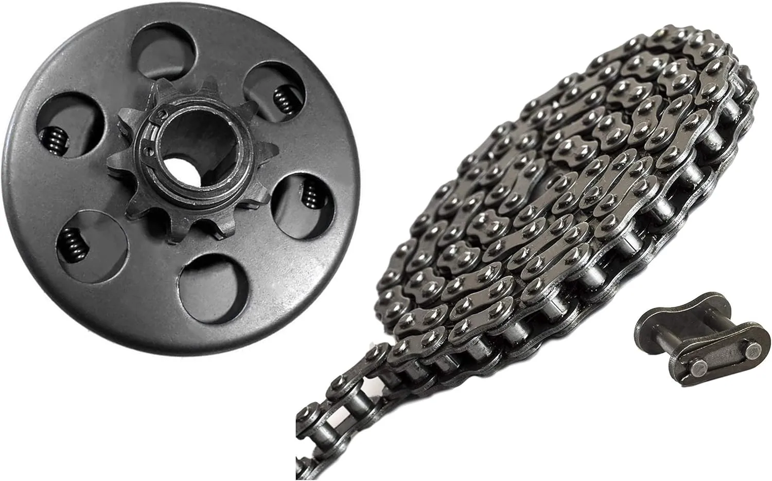 FDJ Centrifugal Clutch 10 Tooth with #40 Roller Chain 10 Feet Go Kart Chain 3/4 Bore