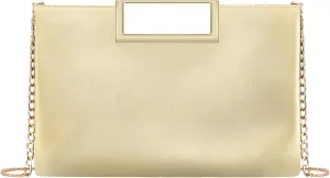 Fecialy Clutch Purses for Women Formal Fashion PU Leather Evening Bag Stylish Handbag with Chain for Wedding Prom Bridal