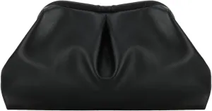 Fecialy Women's PU Leather Clutch Purse Ruched Handbags Formal Evening Bag Chic Soft Dumpling Crossbody Bag Party Wedding
