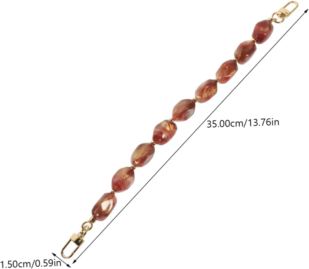 FIXOSHEE Beaded Bag Chain Purse Chain Strap for Handbag Shoulder Bag Decorative Accessory Smooth and Break-Resistant