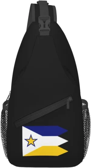 Flag Of Euclid, Ohio Crossbody Bags For Women Men Chest Backpack Gym Shoulder Bag Travel Outdoor Sports Casual Crossbody Bags