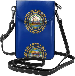 Flag of New Hampshire Roomy Cell Phone Purse Wallet - Versatile Canvas Small Crossbody Purse Bags with Adjustable Leather Strap