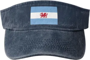 Flag of The Welsh Colony in Patagonia Sun Visor Hats Cotton Baseball Cap for Women Men Adjustable Sun Hat