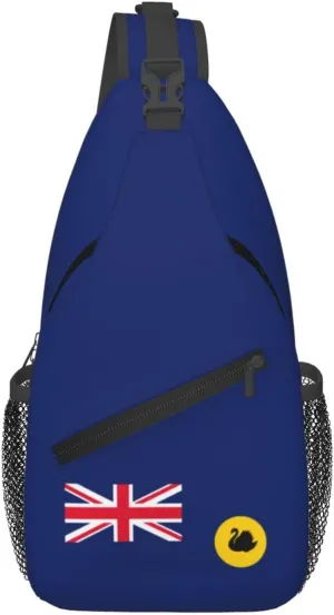 Flag Of Western Australia Crossbody Bags For Women Men Chest Backpack Gym Shoulder Bag Travel Outdoor Sports Casual Crossbody Bags
