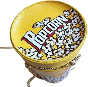 Food shaped women's popcorn handbag, novel crossbody bag, novel handbag, novel wallet, popcorn handbag women's PU crossbody bag, popcorn handbag, popcorn shoulder bag, women's popcorn bag