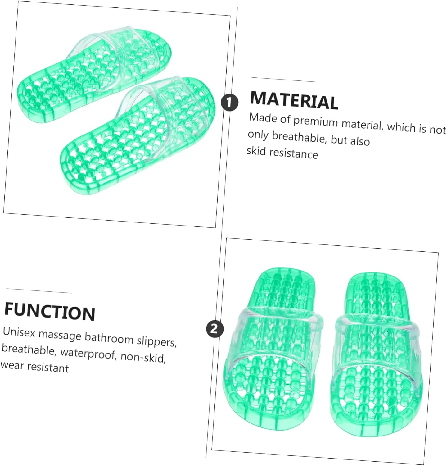 Foot Massage Slippers for Women Shower Shoes Washable House Slippers Design