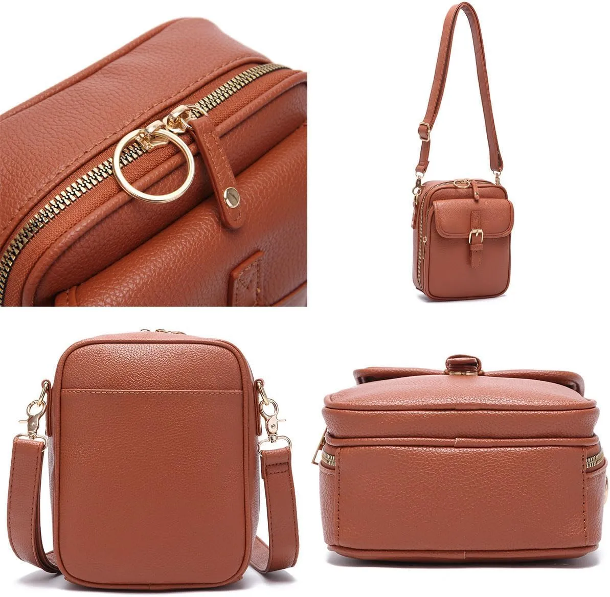 Forcipower07 Crossbody Bag, Forcipower07 Purse, Vintage Leather Anti Theft Shoulder Bag with 10 Card Slots