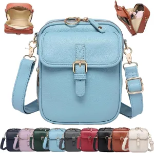Forcipower07 Crossbody Bag, Forcipower07 Purse, Vintage Leather Anti Theft Shoulder Bag with 10 Card Slots