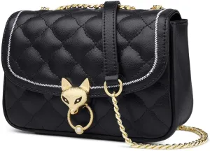 FOXLOVER Women’s Mini Quilted Chain Crossbody Bags Purses Shoulder Bag for Women Leather Casual