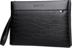 FSD.WG Mens Clutch Bag Man Purse Handbag 12 inches Large Hand Bag Big Clutch Wallet