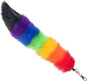 Furry Faux Furs Foxes Tail Keychain Cosplays Toy Bag Hangings Charm Pendant Key Handbag Accessorise Car Ornaments Gifts Keyri