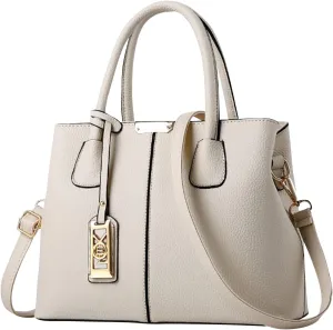 FZVYD Crossbody Wallet,Women Top Handle Satchel Handbag Leather Classic Crossbody Bag Fashion Ladies Elegant Shoulder Bag Tote Purse 2024 White-ba