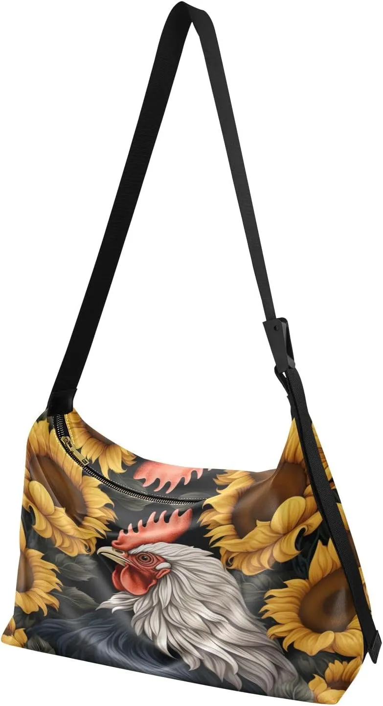 GAIGEO a of Sea Shells and Starfish Lightweight Leather Shoulder Bag, Men's Leather Crossbody Bag, Large Crossbody Bag