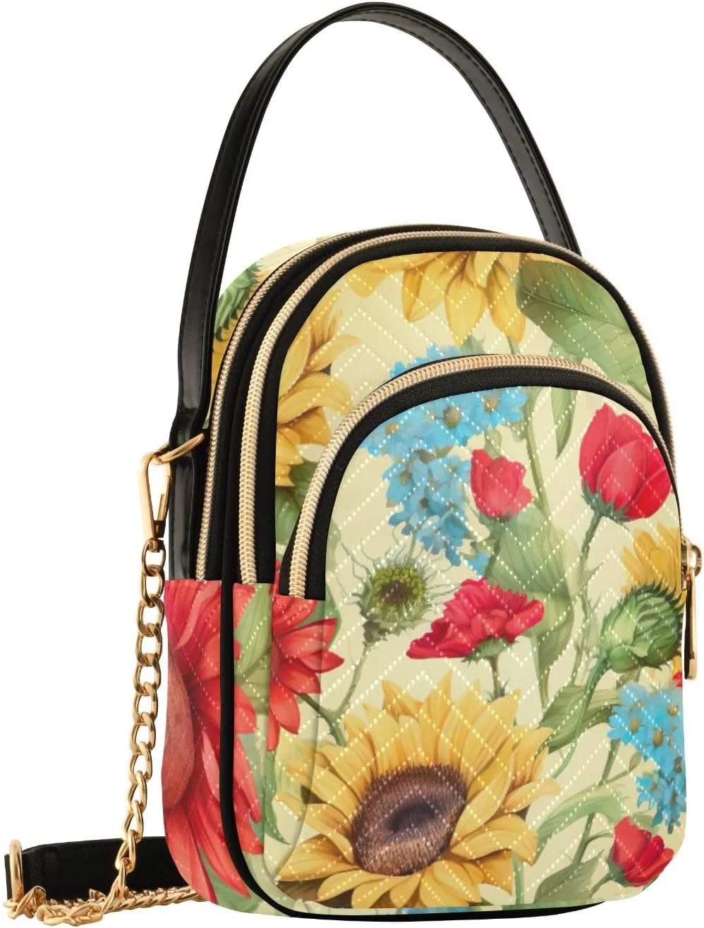 GAIGEO Watercolor Cactus and Plants Women Crossbody Bag, Casual Crossbody Purse, Small Shoulder Bag for Women