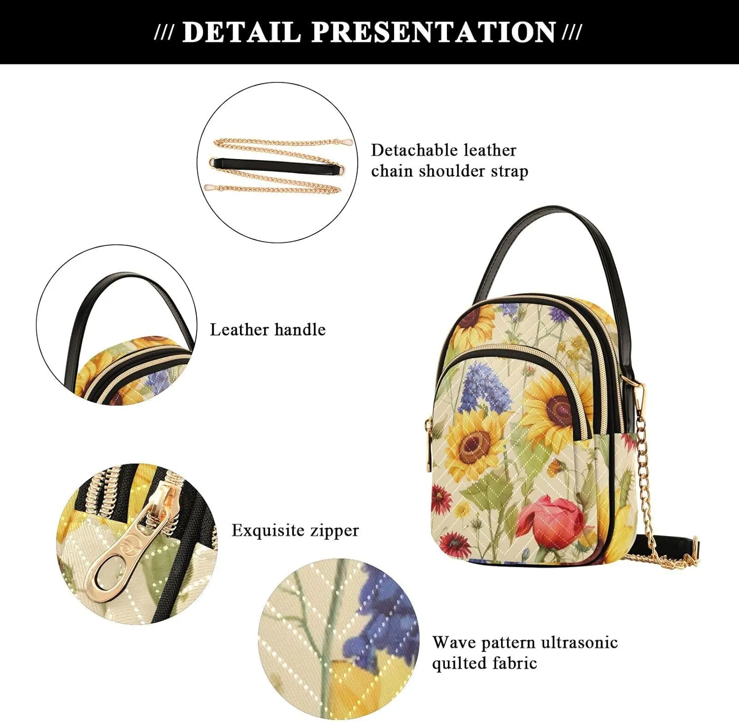GAIGEO Watercolor Cactus and Plants Women Crossbody Bag, Casual Crossbody Purse, Small Shoulder Bag for Women