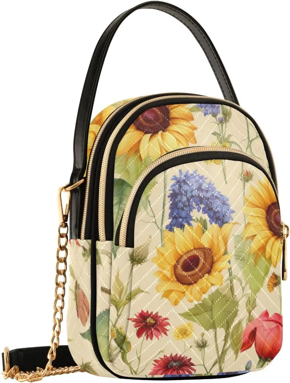 GAIGEO Watercolor Cactus and Plants Women Crossbody Bag, Casual Crossbody Purse, Small Shoulder Bag for Women