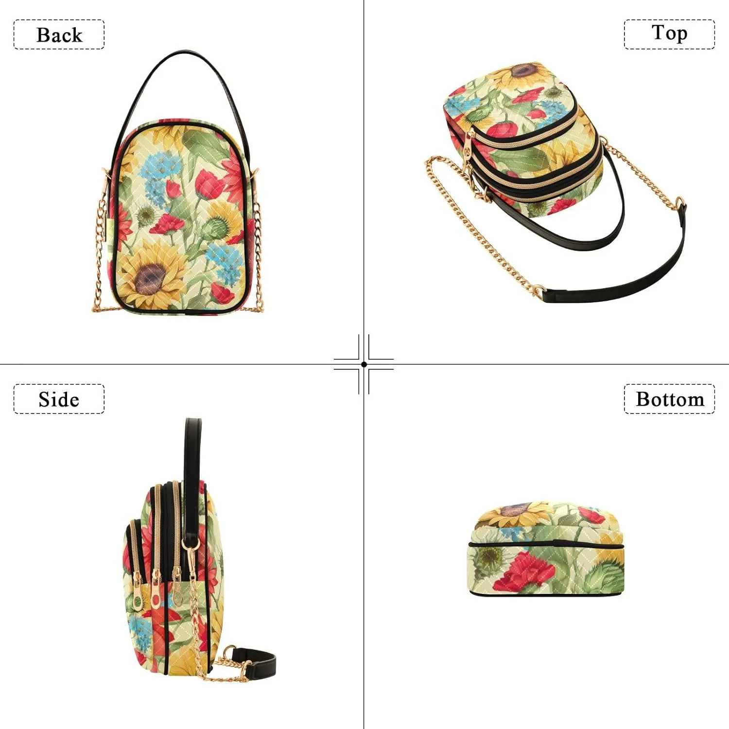 GAIGEO Watercolor Cactus and Plants Women Crossbody Bag, Casual Crossbody Purse, Small Shoulder Bag for Women