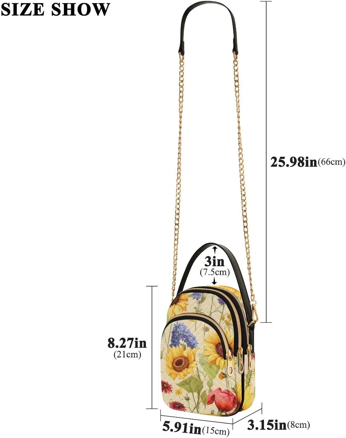 GAIGEO Watercolor Cactus and Plants Women Crossbody Bag, Casual Crossbody Purse, Small Shoulder Bag for Women