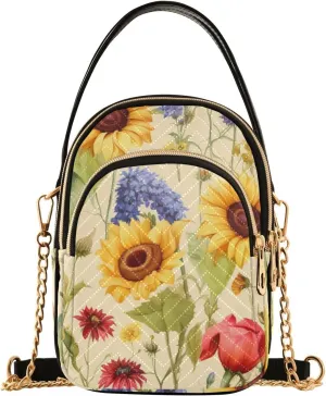 GAIGEO Watercolor Cactus and Plants Women Crossbody Bag, Casual Crossbody Purse, Small Shoulder Bag for Women
