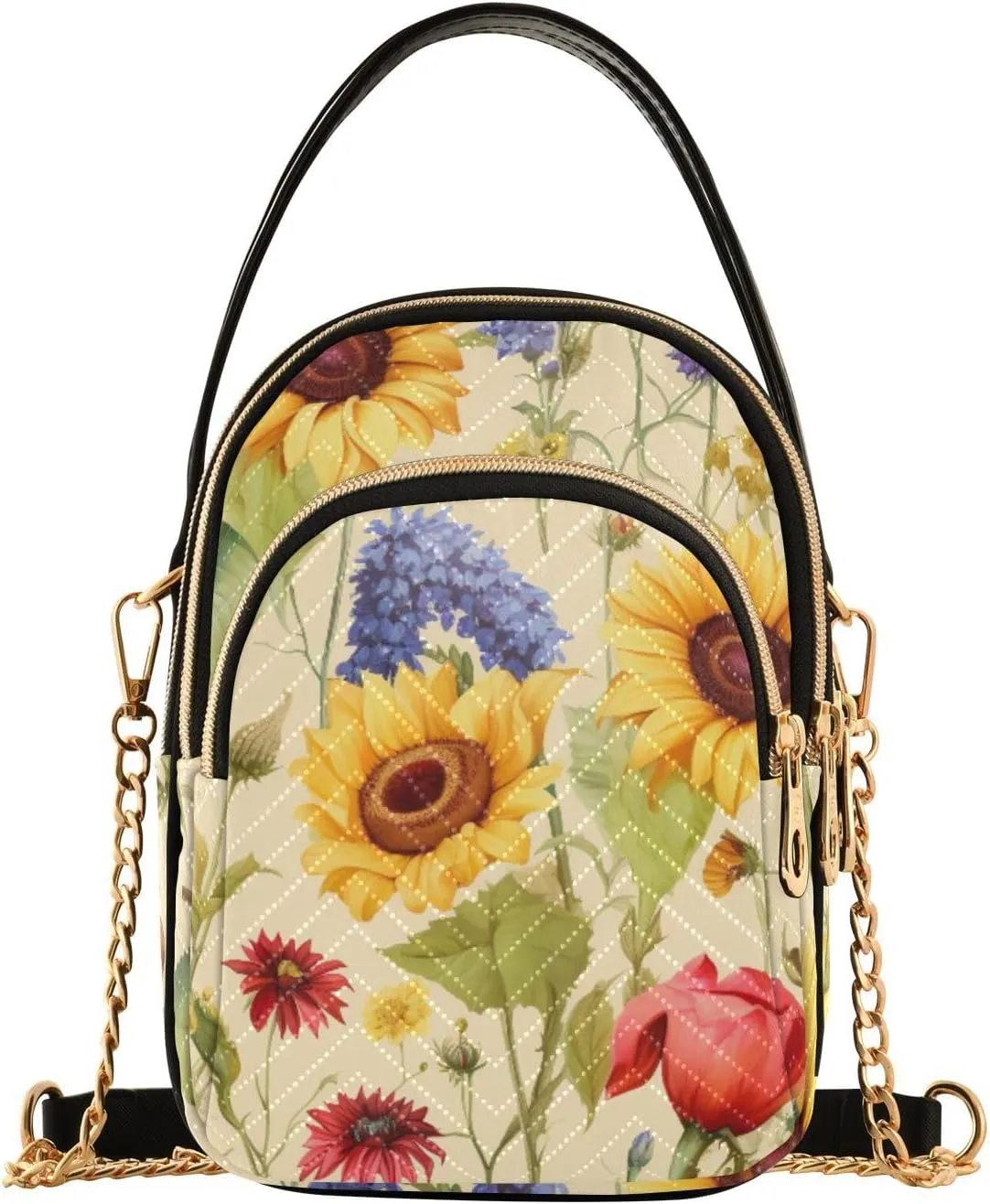 GAIGEO Watercolor Cactus and Plants Women Crossbody Bag, Casual Crossbody Purse, Small Shoulder Bag for Women