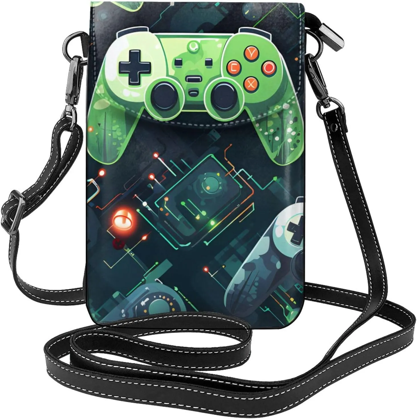 Gamepad Circuit Version Women's crossbody bag, crossbody phone bag, tassel wallet with shoulder strap, best gift for women.