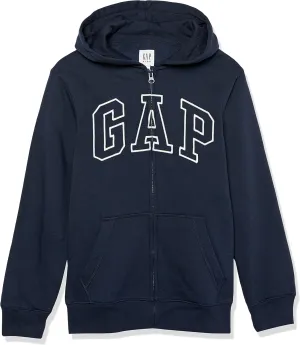 GAP Boys' Logo Hoodie Hooded Full Zip Sweatshirt