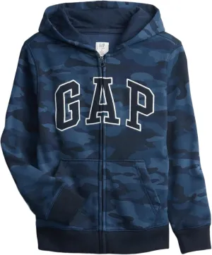 GAP Boys' Logo Hoodie Hooded Full Zip Sweatshirt